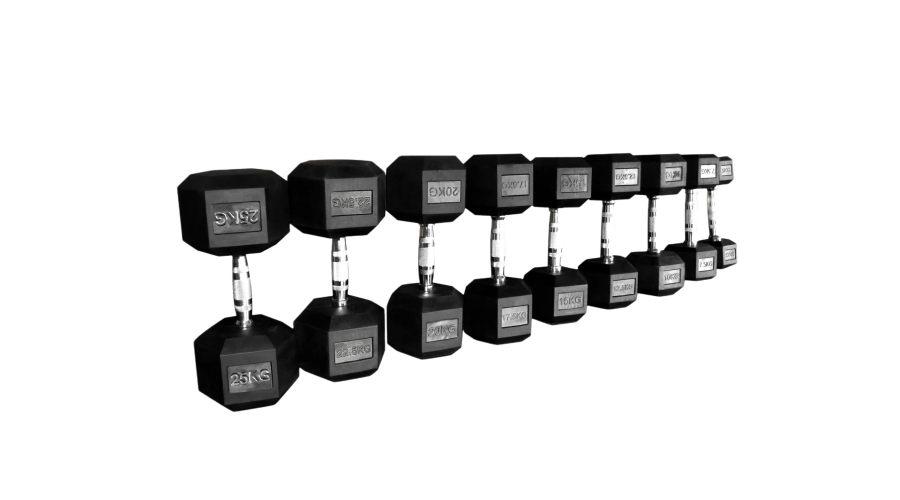 HEXAGONAL DUMBBELLS - 2.5 to 50 kg (pair) - 6