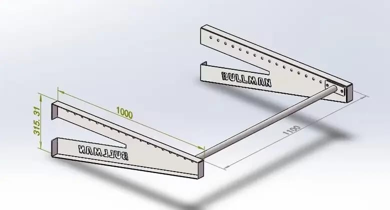 Barre De Traction Déport 100Cm — alternate view