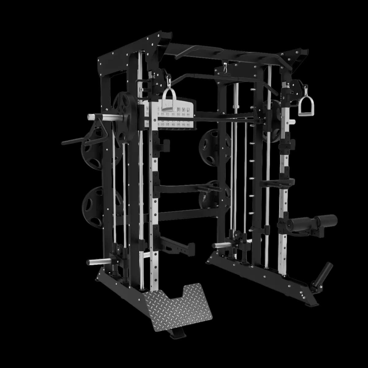 Rack Multifonction Smith Machine & Double Poulie — À Disques — alternate view