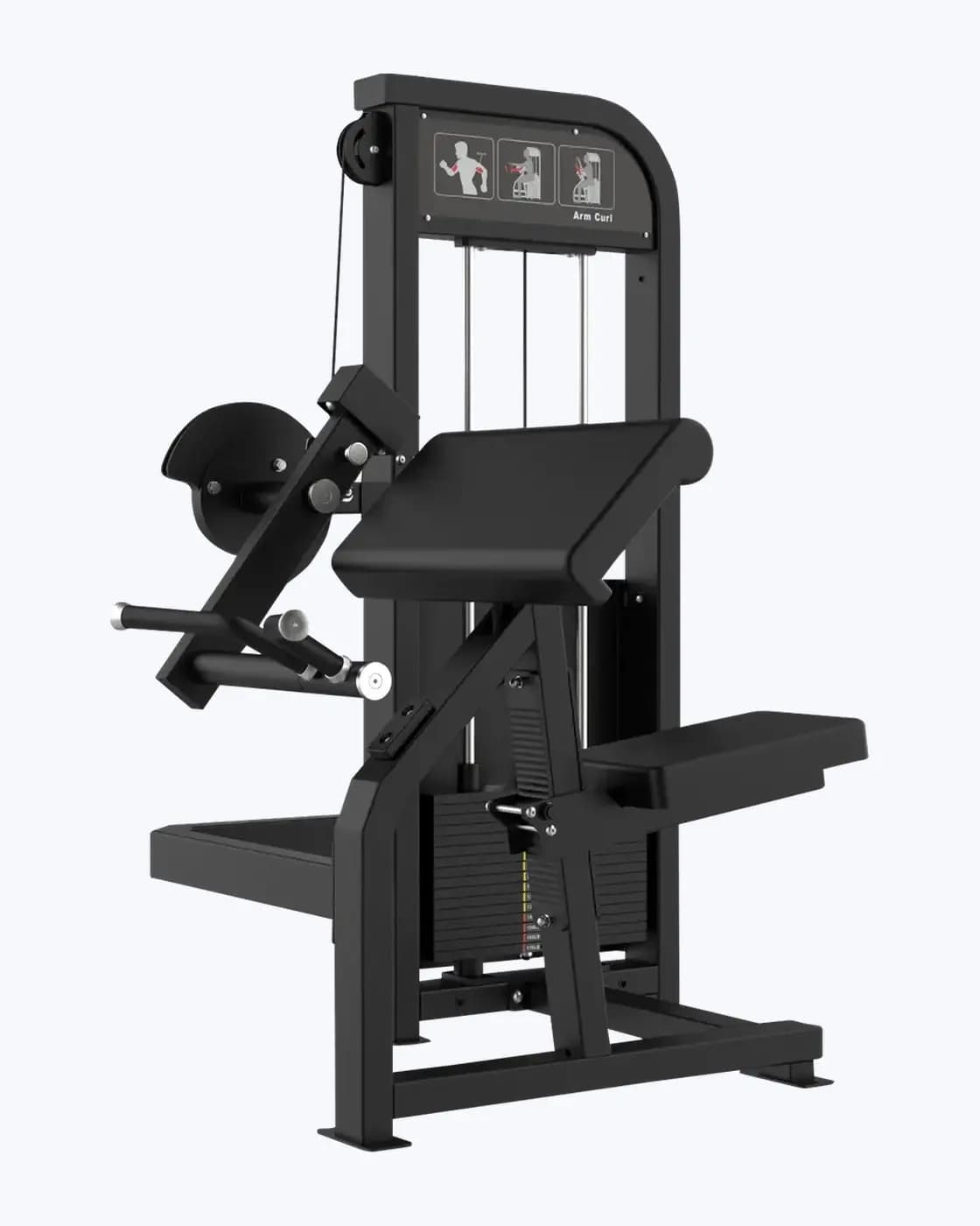 Machine Biceps Curl — Charge Guidée