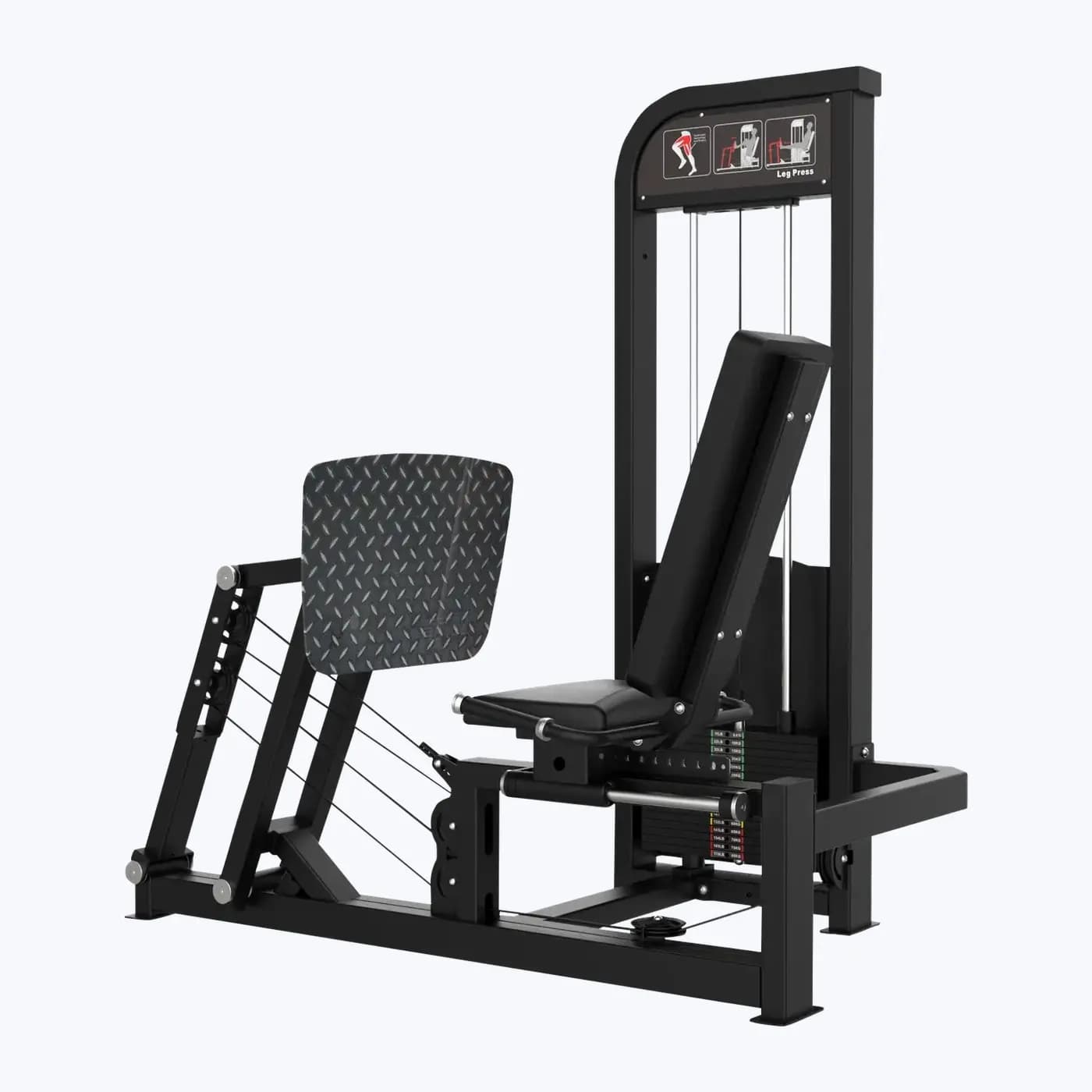 Leg Press Horizontal — Charge Guidée